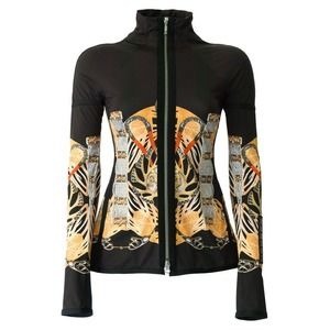 EMMEGI Women's FEE Print-Technofleece Active Sports Jacket Black 4/S $880 Nwt
